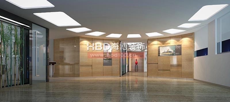 凡拓數(shù)碼科技辦公室裝修設計 弧形走道